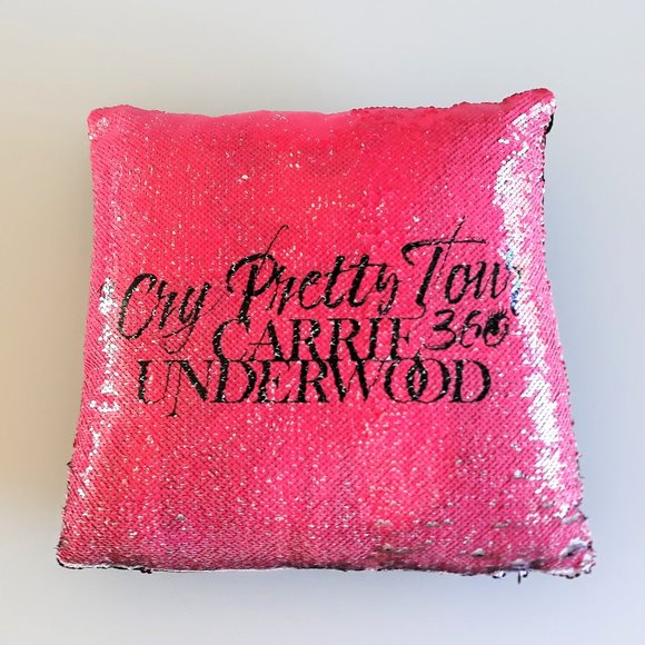 *Carrie Underwood Cry Pretty Tour 360 flip sequin pillow - Picture 3 of 4